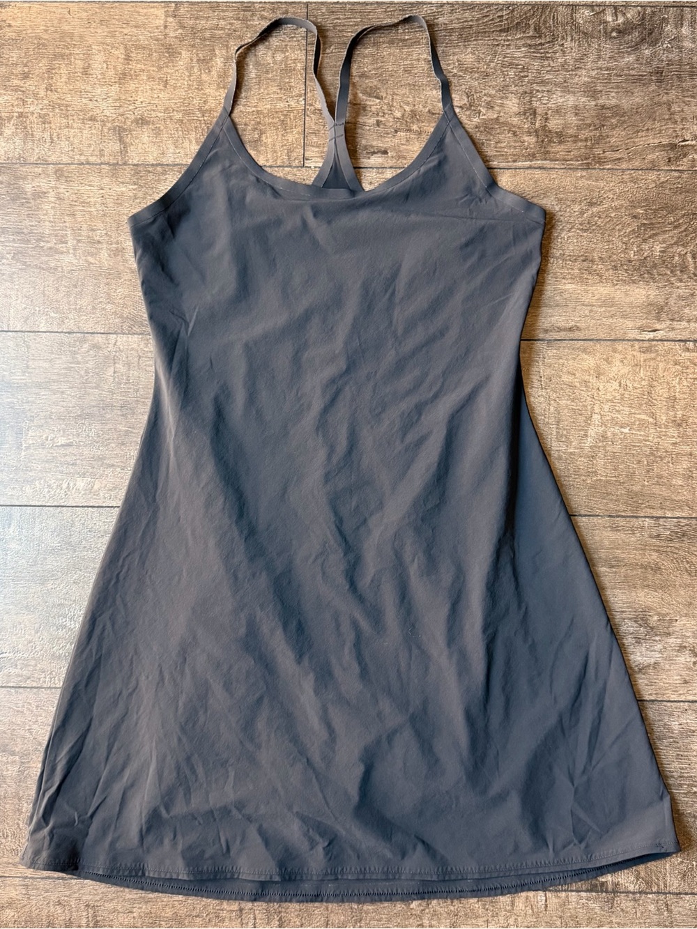 Outdoor Voices Black Slip Dress with Racerback